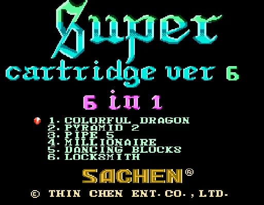 [FC]游戏合卡6超级6合1亚洲版合卡